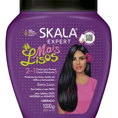 SKALA MAIS LISOS - For Straight or Frizzy hair, Mixed or Oily and Chemically treated - 2 in 1 Conditioning Treatment, Net 35.27 Oz (Pack of 1) VEGAN