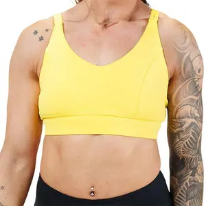 Vitality Bra | Yellow Gym Workout Clothes Gym Sports Bra Yoga Sports Bra