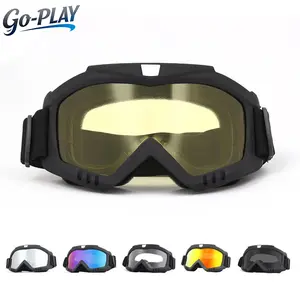 Dirt Bike Motorcycle Goggles, Anti Fog UV400 Windproof Motocross Eyewear, Helmet Compatible Adjustable Strap, Durable Riding Ski Glasses for Off Road ATV