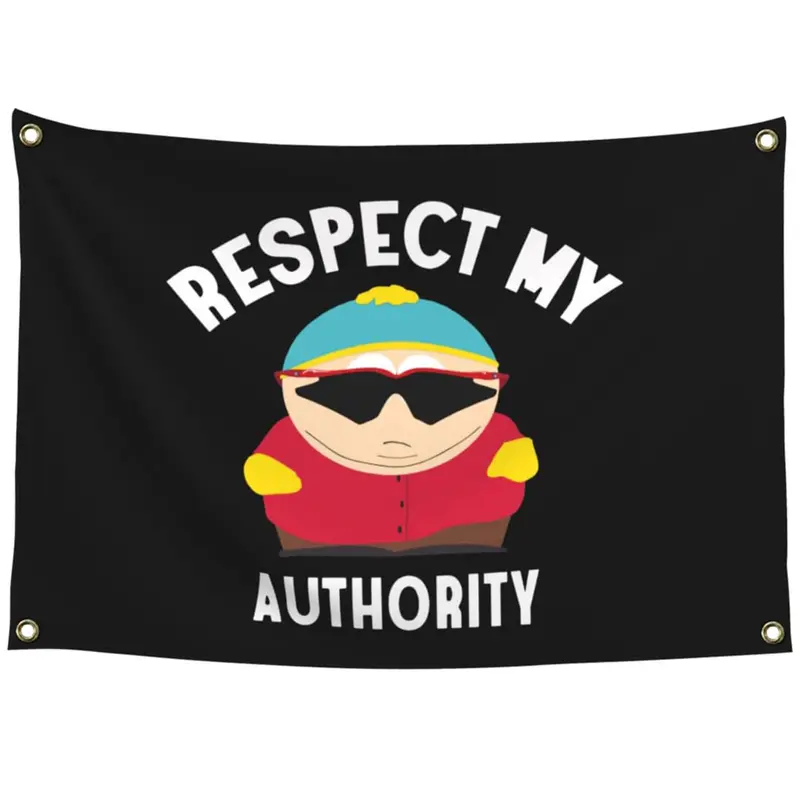 "Respect My Authority" Letter Print 3x5ft Anime and Manga Tapestry Banner, Fade Resistant Durable Home Supply, Living Room Wall Decor with 4 Heavy-Duty Hanging Grommets, Authentic Colors Ceremony Backdrop for College Dorm Guys