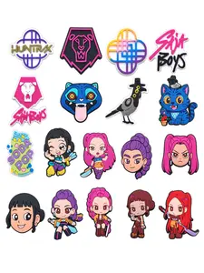 Trendy Demon Hunter Series PVC Shoe Accessories, 16/18 Cartoon Soft Rubber Shoe Clips, Cute Shoe Decoration Accessories, Multicolor