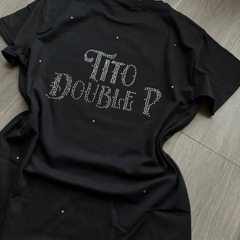Tito Full Rhinestone Tee ( logo on back )