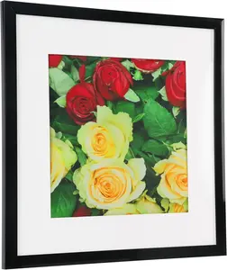 Medog Black 8X8 Picture Frame, Display Pictures 4X4 with Mat or 8X8 without Mat,Wall Certificate Poster Photo Frame, 1 Pack