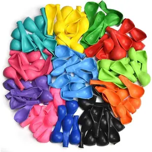 100PCS Party Balloons, 12 Inches Premium Assorted Colorful Balloons, Bulk Pack of Strong Latex Balloons for Birthday, Party, Christmas, Wedding, Anniversary and Vacation