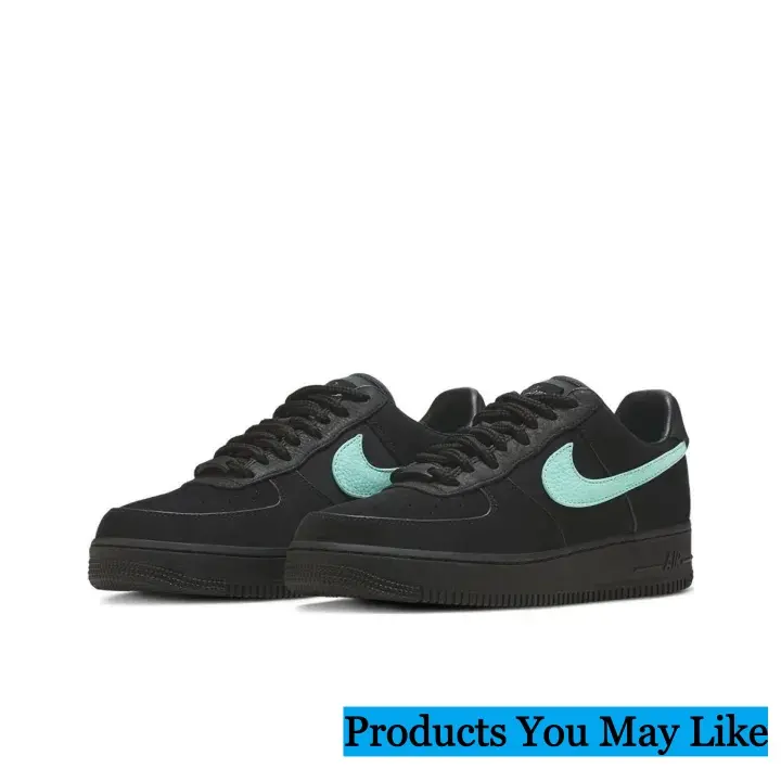Vintage Unisex Matte Black Suede Low-Top Sneakers, Fresh Mint-Green Textured Side Emblem, Sturdy Thick Non-Slip Outsole, Comfy Lace-Up Street Trainers, Original Matched Shoe-Box Included (Sports Collectibles Accessory)