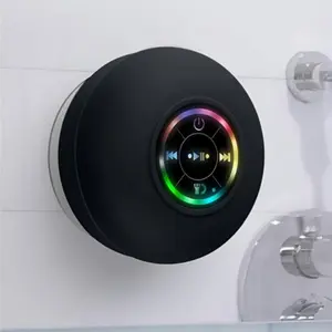 Water Resistant Bluetooth Speaker, Mate With Suction Cup Microphone, Crystal Sound for Bathroom, Shower, Phone, Tablet - Gifts