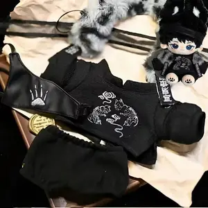 20cm cotton doll clothes, ancient style set, cool doll clothes, cos attribute, doll clothes replacement, bone cat