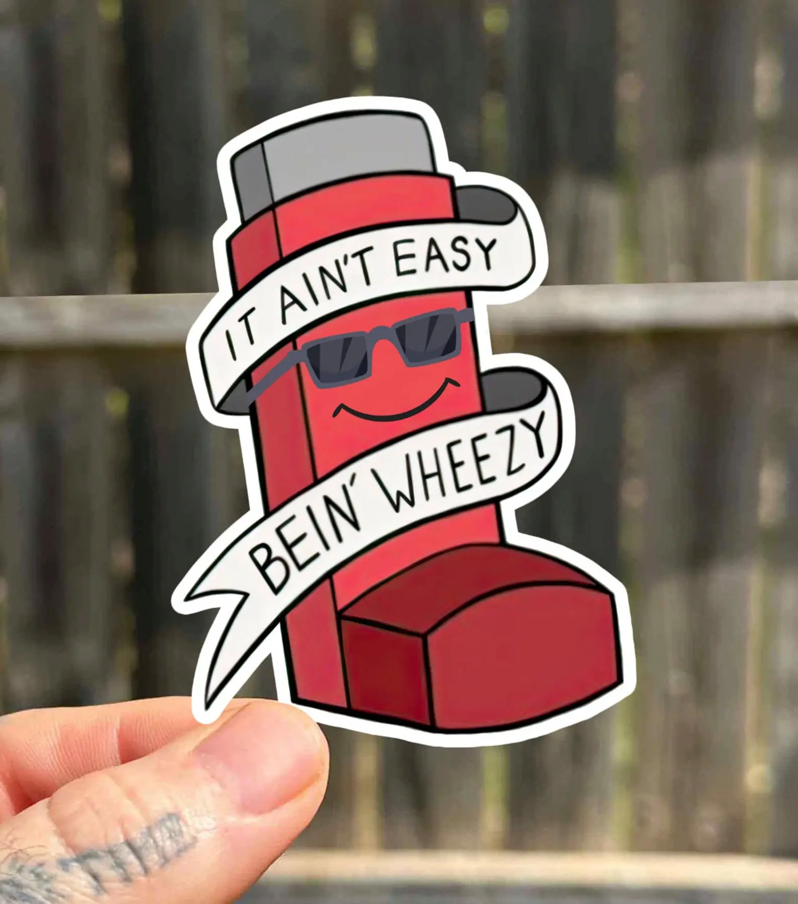 Funny Adult Sticker Cuss Word Sticker, Cute Gift For Her Asthma Sticker Marathon, Red Sticker, Awareness Decal, Funny Adult Stickers, Hard Hat Sticker, Blue Collar Sticker, Construction Sticker
