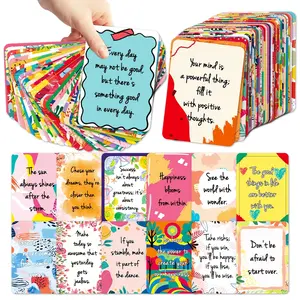50pcs Inspirational Affirmation Cards with Positive Messages, Thank You Cards, Motivational Cards, Quote Cards for Friends, Colleague, Employees, Lunchbox Notes, Perfect for Daily Encouragement