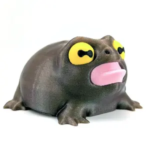 Screaming Frog Desk Buddy - Unique 3D Printed Articulating Animal Figurine - Handmade in USA - Fun & Creative Office Decor for Adults Ornaments