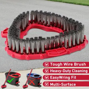 For O-Cedar EasyWring Stainless Steel Wire Scrubber Brush Head for 1-Tank System Heavy-Duty Deep Clean Tile Hardwood Floors Cleaning Scrubber Mop