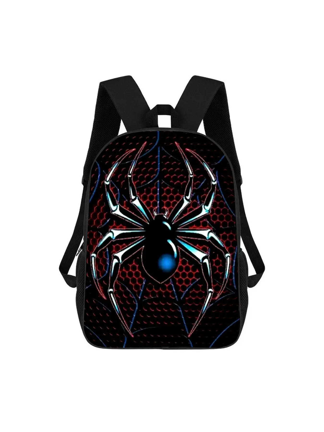 Spider Pattern Backpack: a Casual Bag Suitable for Both Men And Women - Lightweight, Zipper Design, Adjustable Shoulder Straps, Vibrant Print Colors, Easy And Multifunctional Travel Backpack