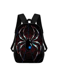 Spider Pattern Backpack: a Casual Bag Suitable for Both Men And Women - Lightweight, Zipper Design, Adjustable Shoulder Straps, Vibrant Print Colors, Easy And Multifunctional Travel Backpack