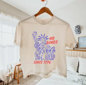 No Kings Since 1776 Crop Top Resist Crop Top Resistance Boxy Shirt Rejecting Kings Boxy Tee Liberal Crop Top Leftist Crop Top Protest