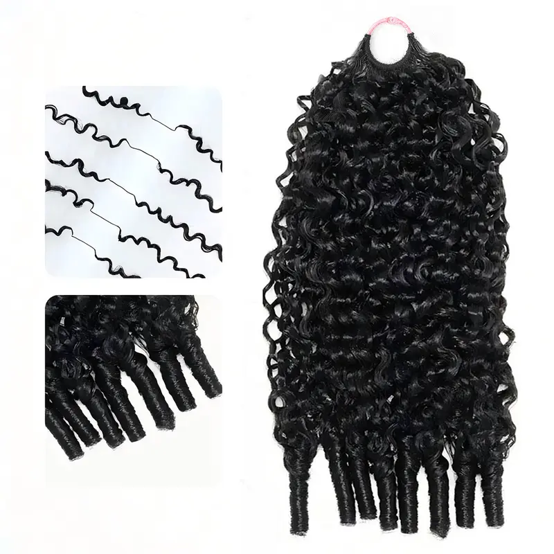【Slash Prices】Tahikie Deep Wave Crochet Human Hair For Miracle Knots Human Hair Feather Water Wave Curly Wave Crochet Human Hair For Miracle Knots Pre-Separated 50g/Pack Recommended #TiktokShopSpringGlowUp #RefreshedLook #SummerWins #DealsForYouDays