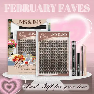 Victory Kit l JMS&JMS 0.05mm Invisible Band Eyelash Cluster Individual Manga Lashes, C Curl for DIY Eyelashes Extension,Waterproof Long Lasting Flawless Makeup Feb Faves