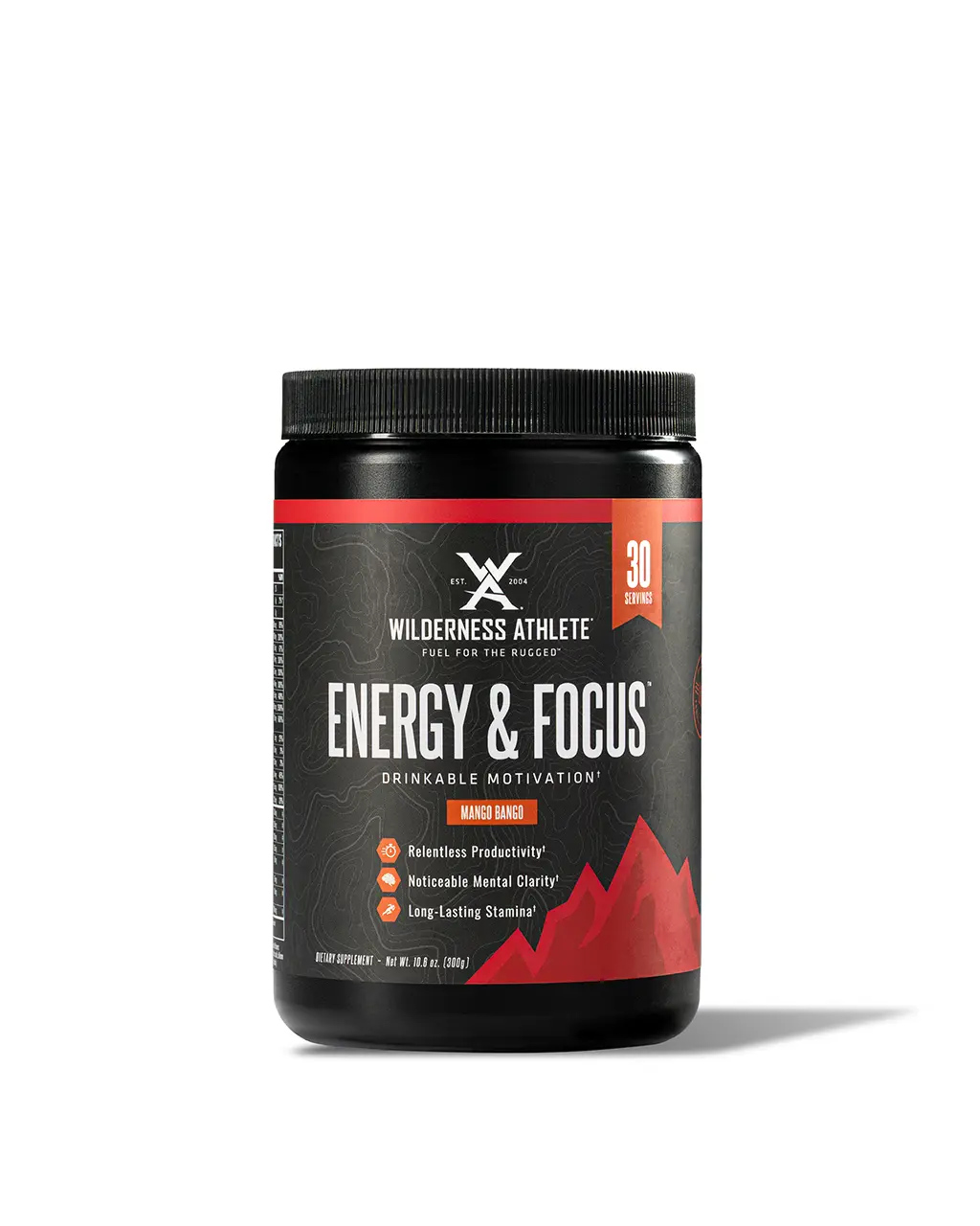 Wilderness Athlete - Energy & Focus | Energy Booster for Women & Men - Energy Drink Mix with Natural Caffeine - Low-Carb, Zero Sugar Energy Drink Powder - 30 Servings