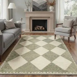 【Summervibes】GENIMO Rug – Machine Washable, Soft, Pet Friendly, Non-Slip Area Carpet, Floor Rug Perfect for Living Room, Bedroom, Kitchen, Hallway, Elegant Home Decor ,ARP1297-IVORY LINEN
