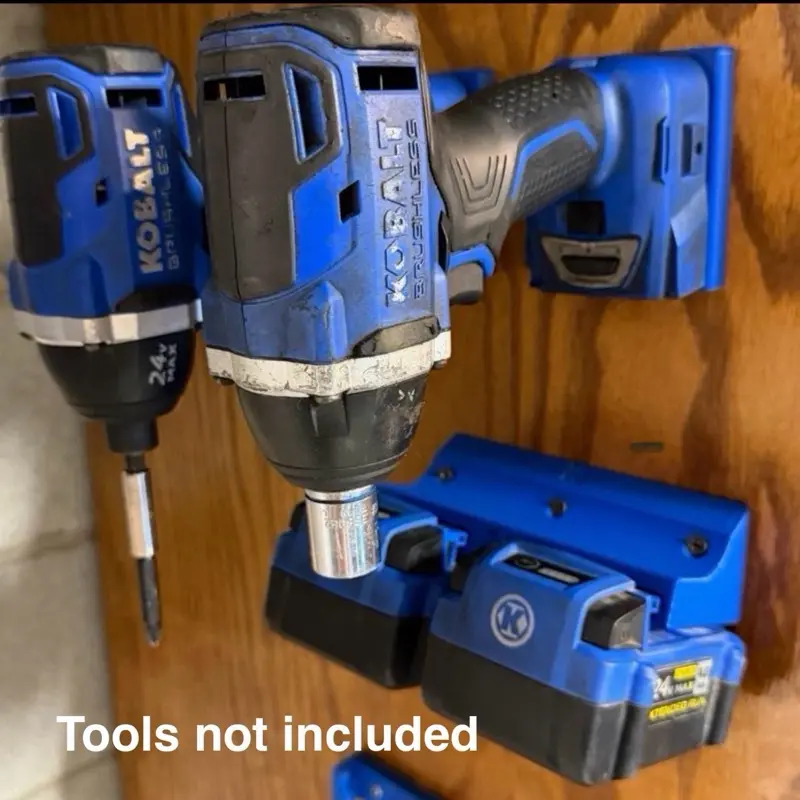 Kobalt 24v Tool Wall Mount 3pc Combo  Fits Tools And Battery’s (no tools included) Rack