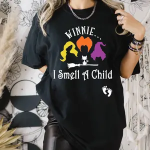 Winnie I Smell a Child Sweatshirt, Halloween Pregnancy Announcement Crewneck, Witchy Pregnant Shirt, Halloween Maternity Outfit