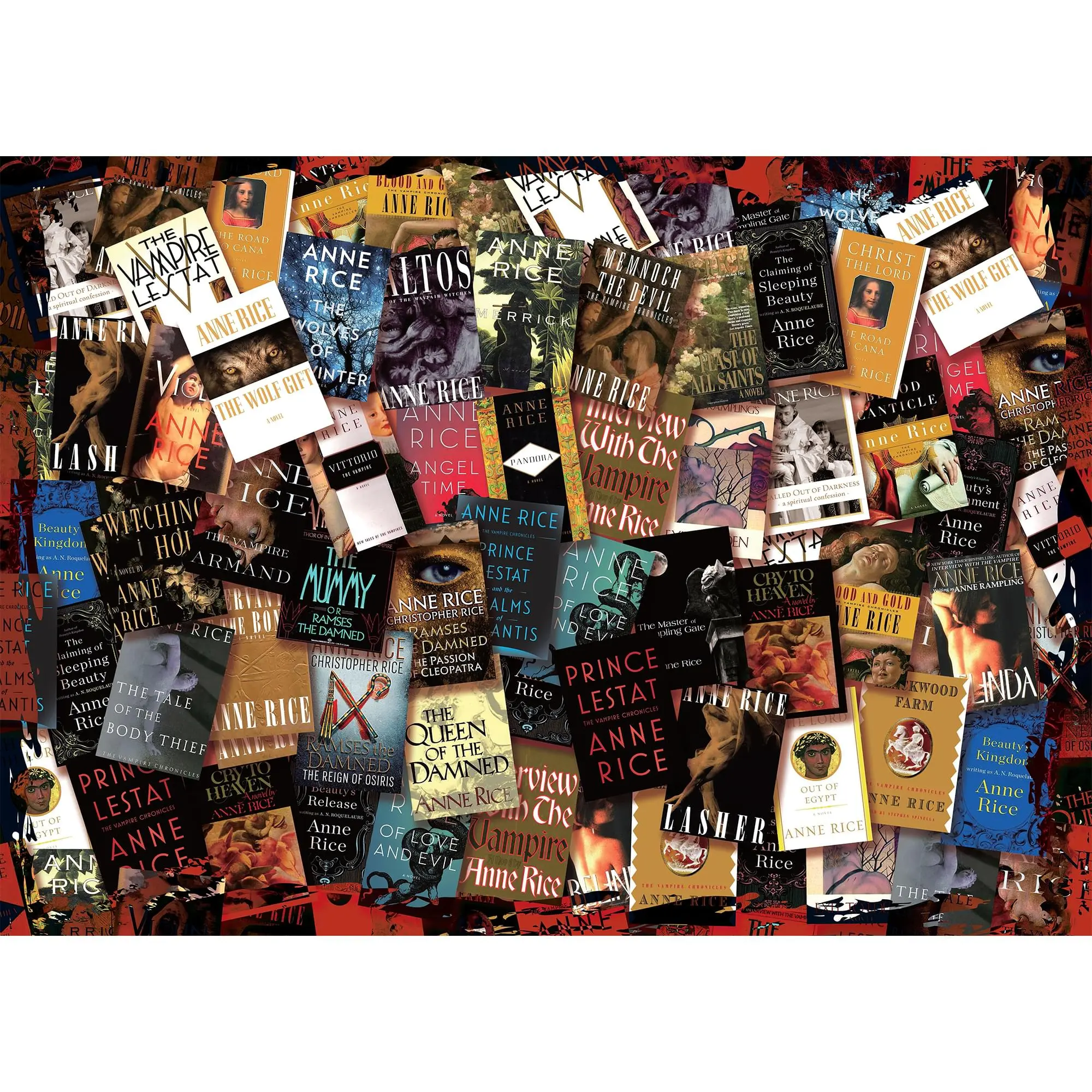 Queen Anne's Library of Horror Books 1000-Piece Jigsaw Puzzle | Toynk Exclusive