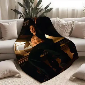 Damon Salvatore/Vampire Diaries Damon Art Printed Fleece Blanket/Soft And Comfortable Plush Fabric/Suitable for Pets And Home Decor/Modern Style/All-Season/ Machine Washable