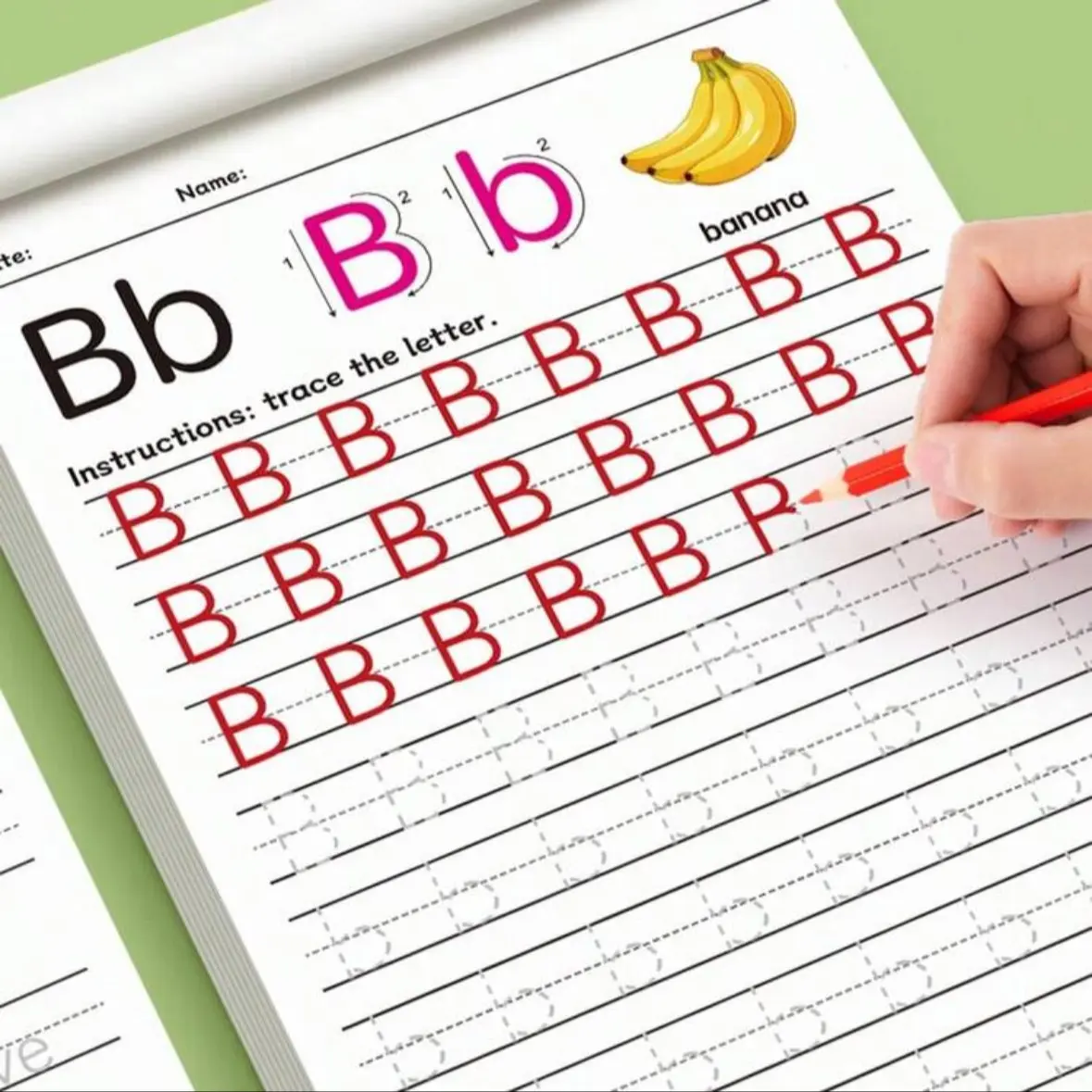 Abc Tracing Letter Workbook, 32 Pages of Alphabet and Number Tracing, Early Education Writing Practice, Pre-School Skill Development, Preschool Learning Materials, Paper Book