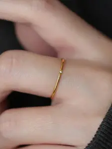 Women's Simple Thin Joint Ring, Smooth Polished Band, Multi-Functional Stackable Design, Stackable Rings, Perfect for Girlfriend & Students