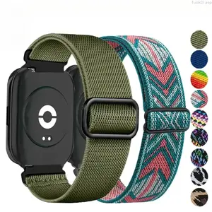Nylon Elastic Smartwatch Strap, Adjustable Band for Redmi Watch 3 Active & Lite, Unisex Comfortable Replacement for Everyday & Spring Wear