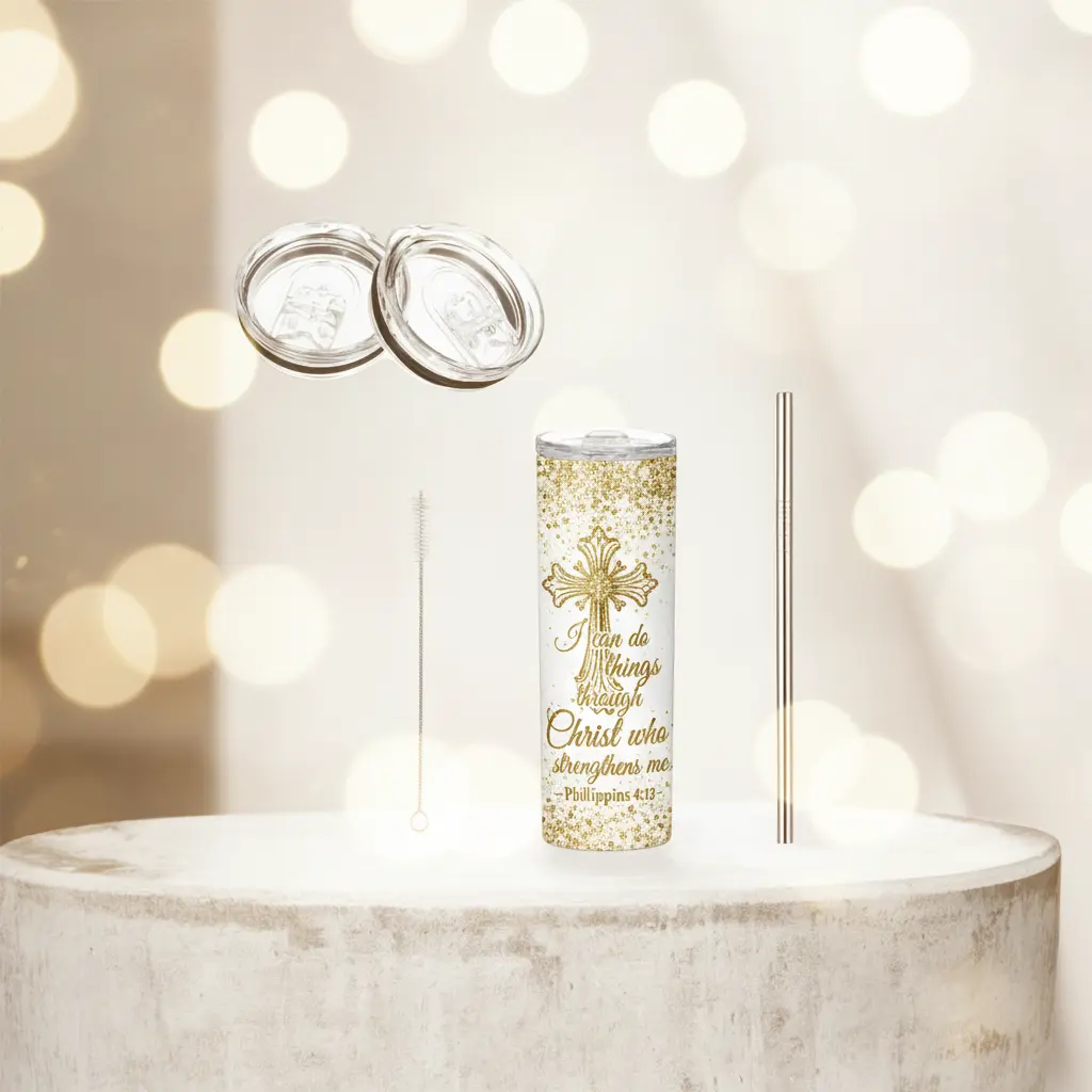 Custom Memorial Photo Tumbler with Lid & Straw