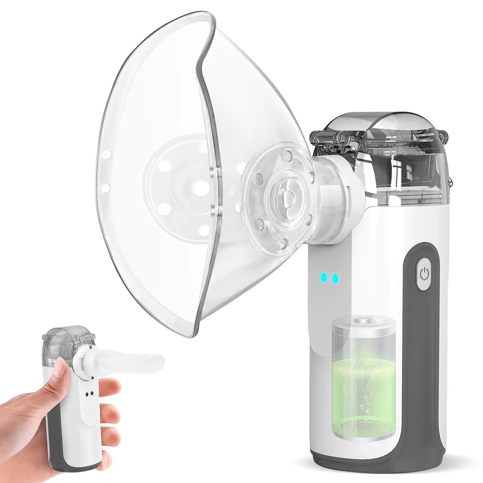 Portable Nebulizer - Handheld Nebulizer for Kids and Adult ,Personal Cool Mist Nebulizer,Cough Asthma Inhaler with 1 Set Accessories