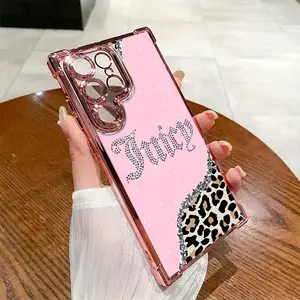J-Juicy C-Couture Phone Case for Samsung Galaxy S25 S24 S23 S22 S21 S20 Fe Ultra Plus Edge, Anti-Fall Transparent Soft Back Cover