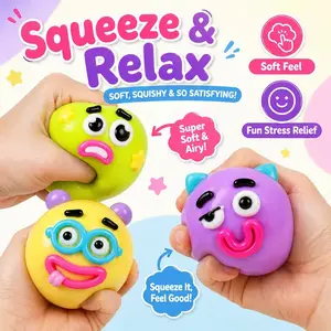 Sensory Fidget Toy, Dog Face Swap Smushers Squishy, Soft Moldable Slow Rebound Ball, Mood-Boosting Anxiety Relief, Cute Desk Ornament, Stress Relax Accessory for Adults Kids, Ideal Gift
