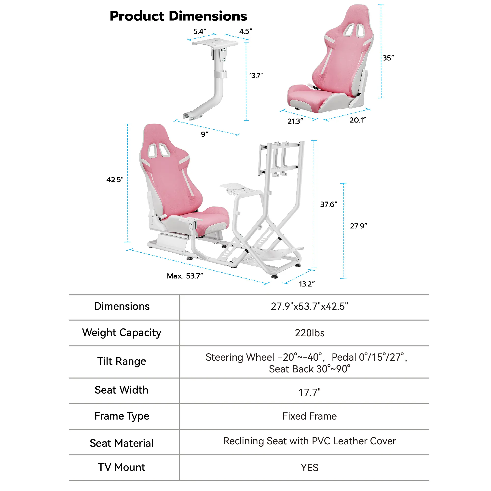 Pink Cockpit + TV Mount