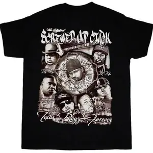 Screwed Up Click T-Shirt, Vintage Houston Rap Shirt, Hip Hop Streetwear Graphic, Rap Music Fan Merch, OG Texas Rapper Top Cotton Womenswear