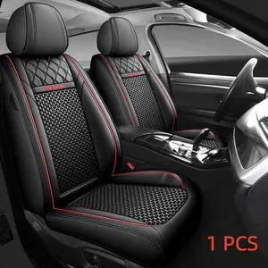 Universal Car Seat Covers, PU Leather & Ice Silk Material, 360° Full Wrap-Around Design, Durable Auto Seat Protector