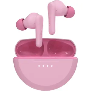 SoundForm Nano 2 Bluetooth Earbuds for Kids with Built-in Microphone, 28H Battery Life, Safe 85dB Volume, IPX5 Water Resistance - Kids Bluetooth Earbuds for iPhone, iPad, Galaxy, & More - Pink