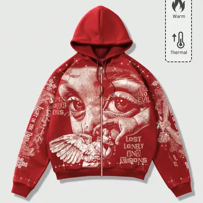 Supreme Wings Zip Up Hooded Sweatshirt - TikTok Shop