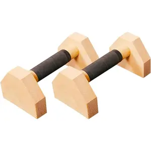 Push Up Bars Stands, 1 Pair Wooden Parallettes Gravity Fitness, Mini Handle Pumps, Push Ups for Fitness, Gymnastics, Aerobics