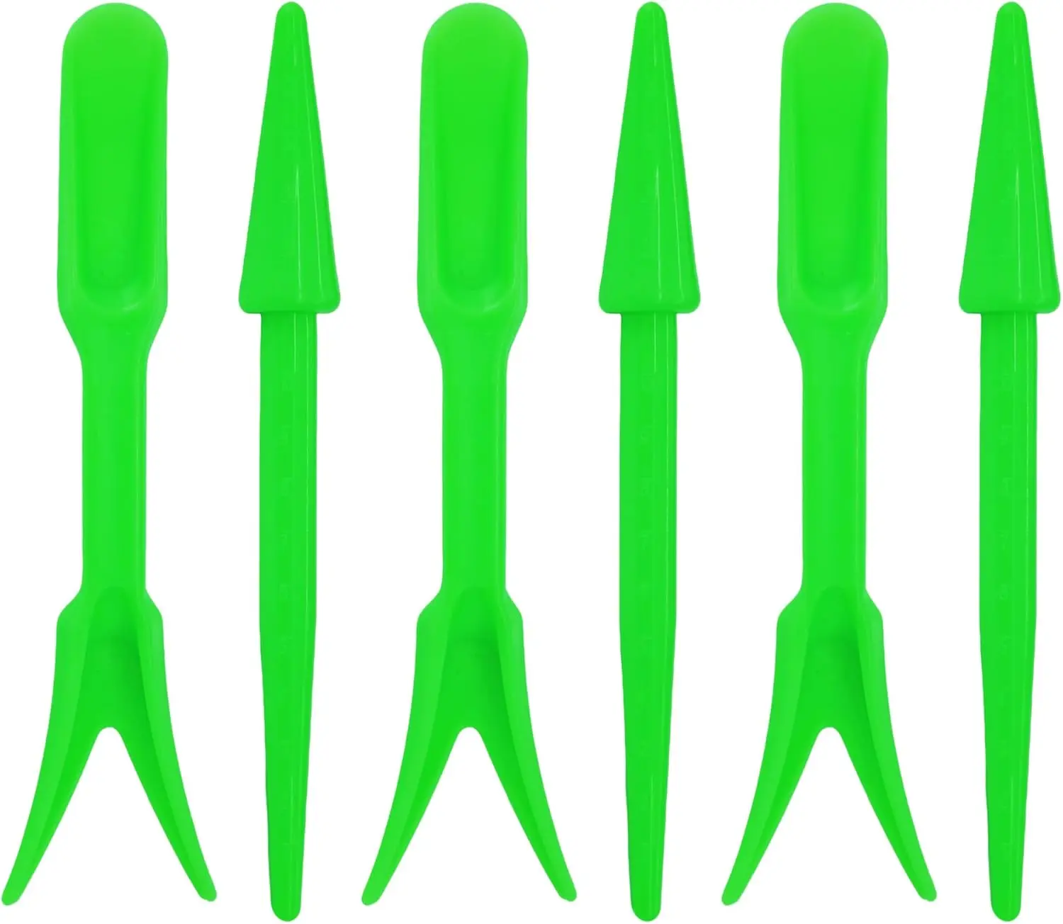 6PCS Mini Garden Hand Succulent Transplanting Tools Set, Plastic Seedling Dibber and Digging Tools