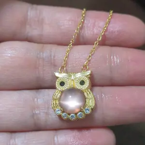 Silver Crystal and Gemstone Necklaces With 925 Silver Chains Whimsical Witchy Fairy Style Cross Design Pendant