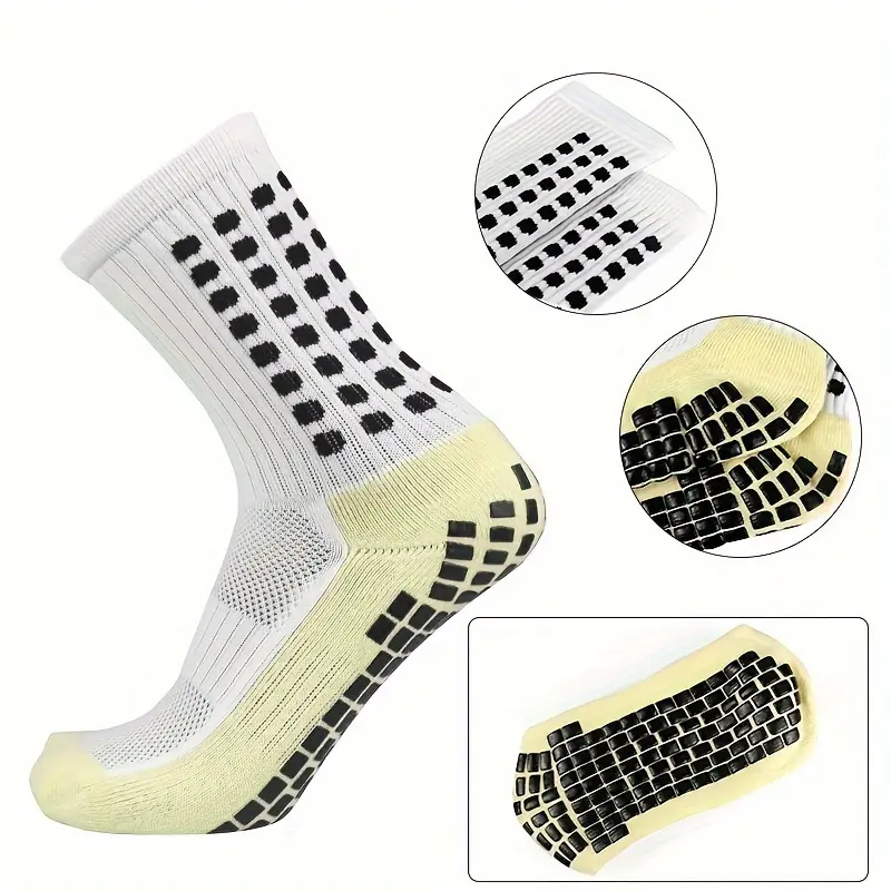 1 Pair/3 Pairs Outdoor Sports Soccer Socks for Men and Women, Non-slip Breathable Socks Grip Socks Athletic 1 Pair/3 Pairs Outdoor Sports Soccer Socks for Men and Women, Non-slip Breathable Socks Grip Socks Athletic