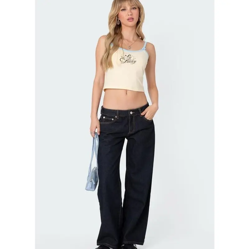 EDIKTED Petite Raelynn Washed Low Rise Baggy Jeans