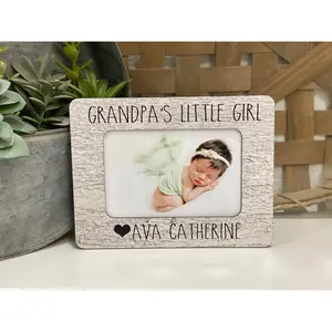 Grandpa Picture Frame from Granddaughter – Grandpa’s Little Girl Frame – Father’s Day Gift – Custom Photo Frame for Papa or Granddad