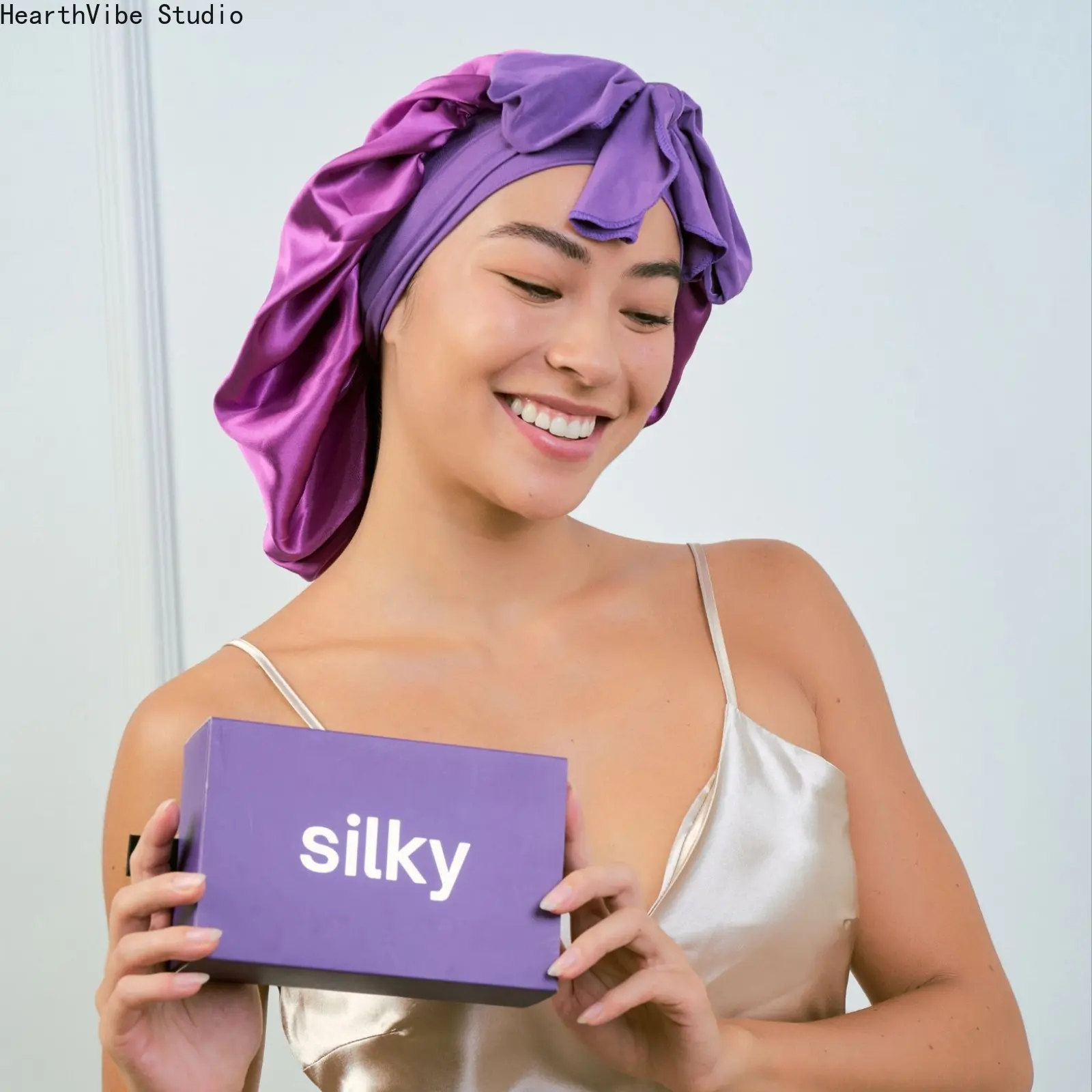 High-grade silk feel - purple + purple lining