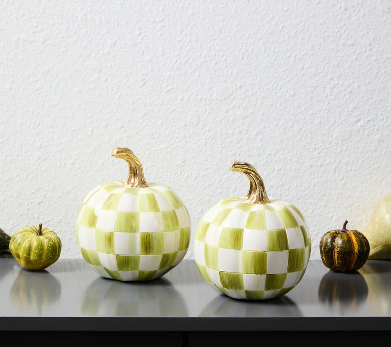 MacKenzie- Childs Set of 2 Mini Pumpkins