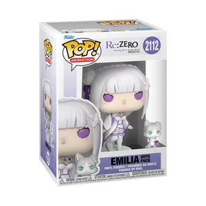 Funko Pop! Re:ZERO − Starting Life in Another World - Emilia with Puck #2112  Collectible Pop Vinyl Figure