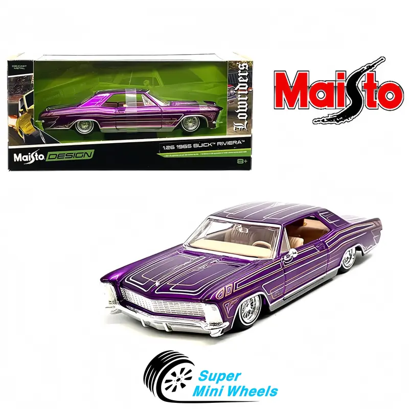 Maisto 1:24 1965 Buick Riviera Lowrider – Metallic Purple – Lowriders