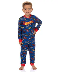 Hot Wheels Pajamas Toddler Boys' Cars Galore Soft Fleece Footless Sleeper One Piece PJ