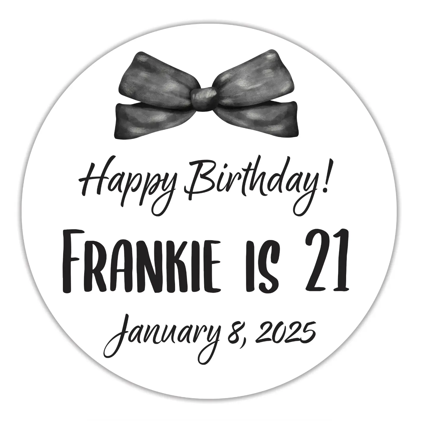Birthday stickers waterproof 40ct. Personalized